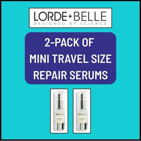 NWOB 2-PK Lorde + Belle MINI TRAVEL SIZE REPAIR SERUMS Use w. Boosters MSRP $100 - Picture 1 of 8